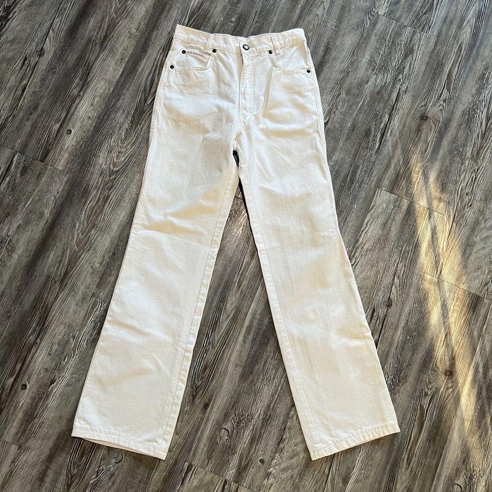 Vintage F.U.’s Jeans Off White Straight Leg Denim (29, fits 26x30)